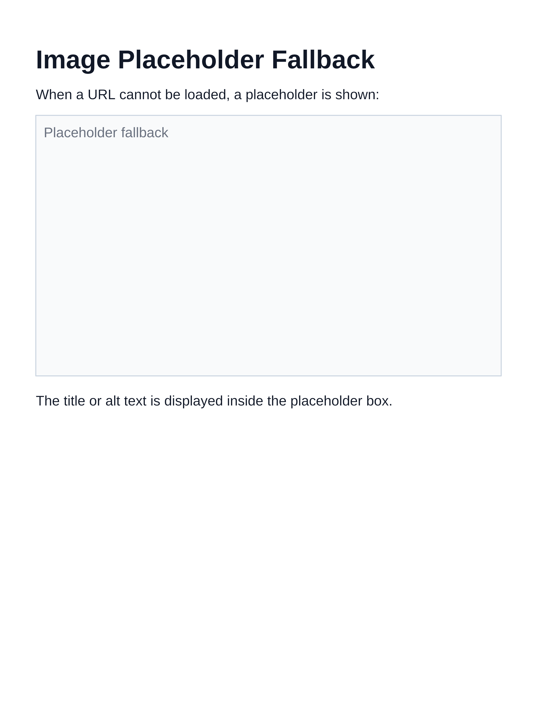Image placeholder fallback